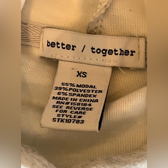 NWT Better Together 2 Piece Light Gray Hooded Sweatsuit Outfit in Size XS - Picture 12 of 14